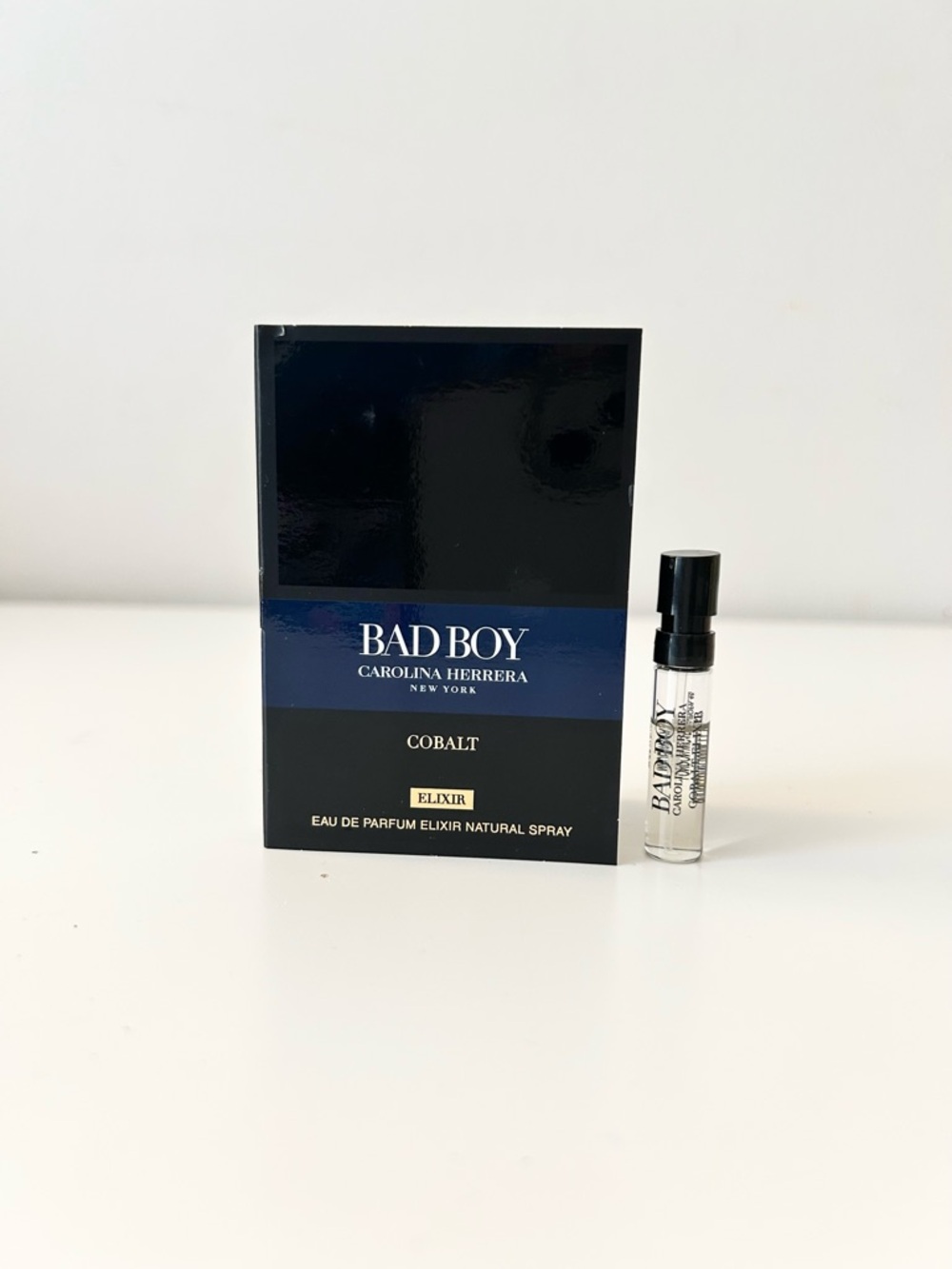 🌸CAROLINA HERRERA Bad Boy Cobalt Elixir EDP Vial Spray Sample 1.5mL